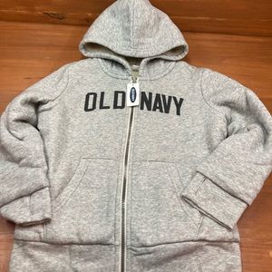 Old Navy Logo Graphic Sherpa-lined Zip Hoodie